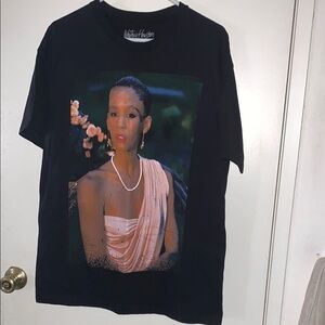 BNWOT Black and Pink Short Sleeve Graphic T-Shirt of Whitney Houston